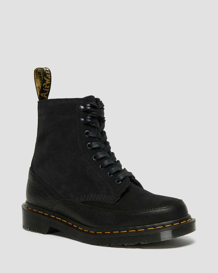 Dr Martens Mens 1460 Guard Made in England Leather Lace Up Ankle Boots Black - 02869XVKU